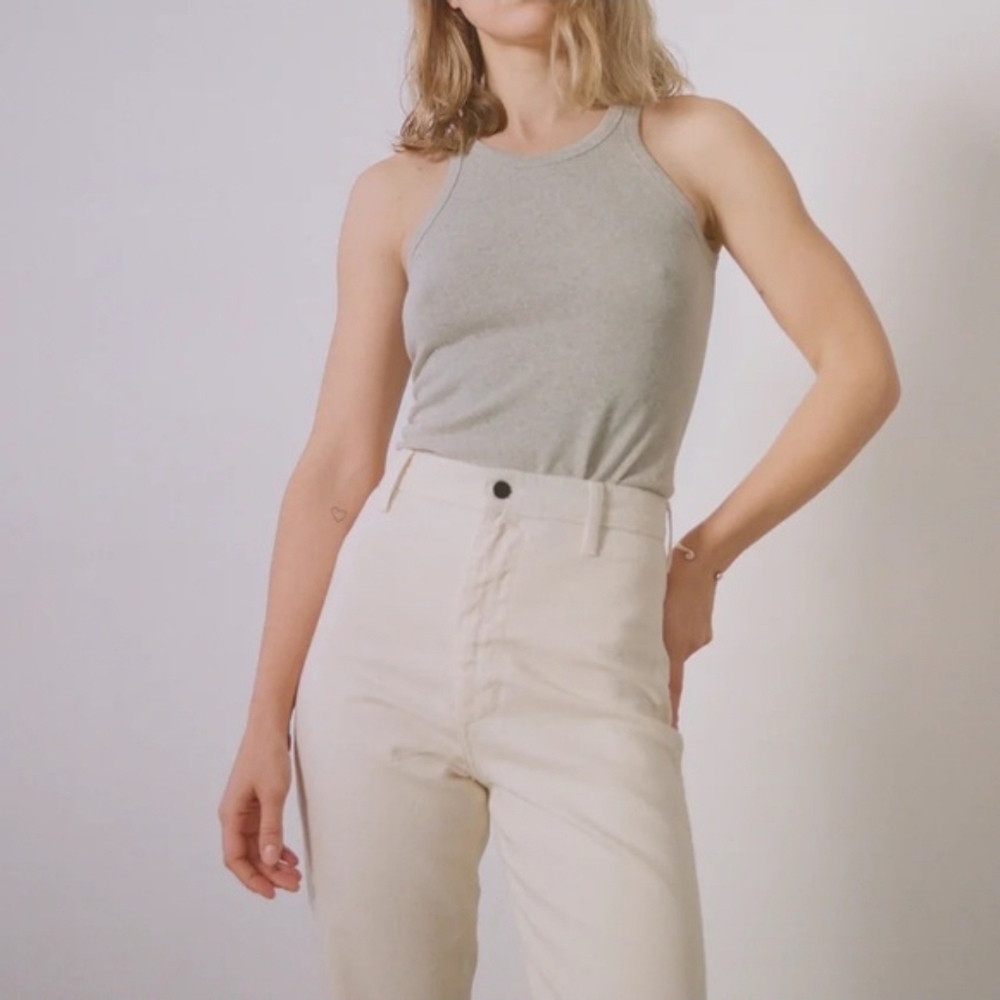 Ozma Cream Jessie High Waist Jeans Size 25